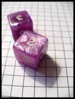 Dice : Dice - 6D - Purple Swirl With White Numerals